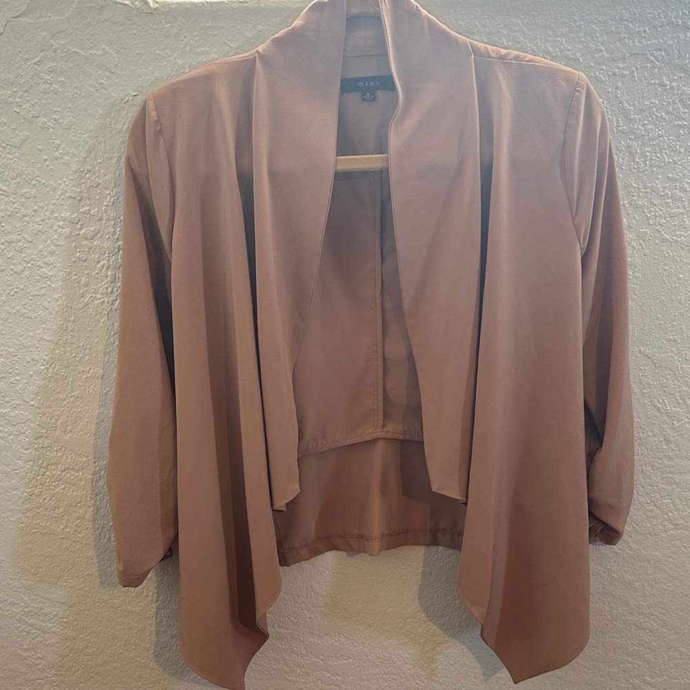 Mine Tan Open Front Jacket